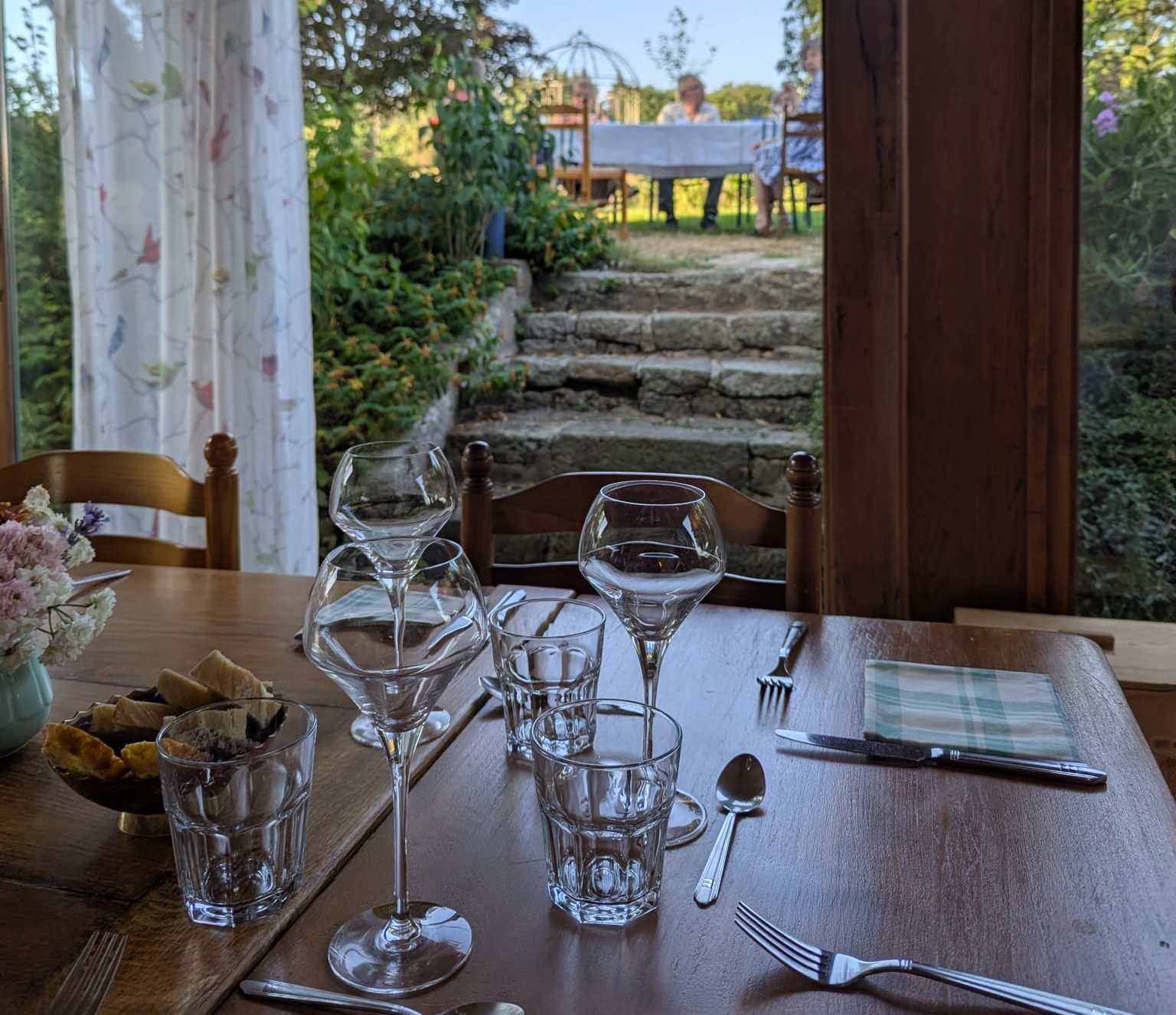 table d'hôtes dans la véranda